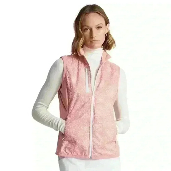 RLX Golf Ralph Lauren Women's M Printed Terry Sleeveless Full-Zip Vest NWT $178 - Picture 1 of 6
